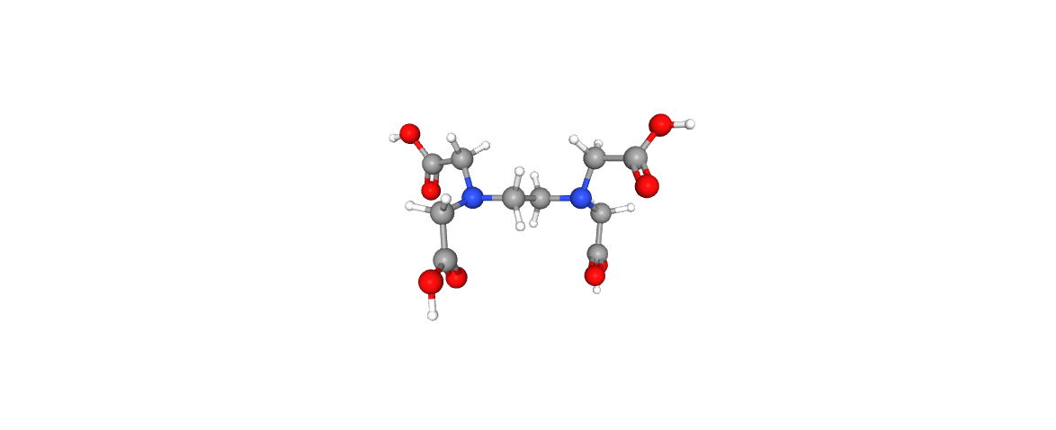 乙二胺四乙酸四铵溶液结构式3D图