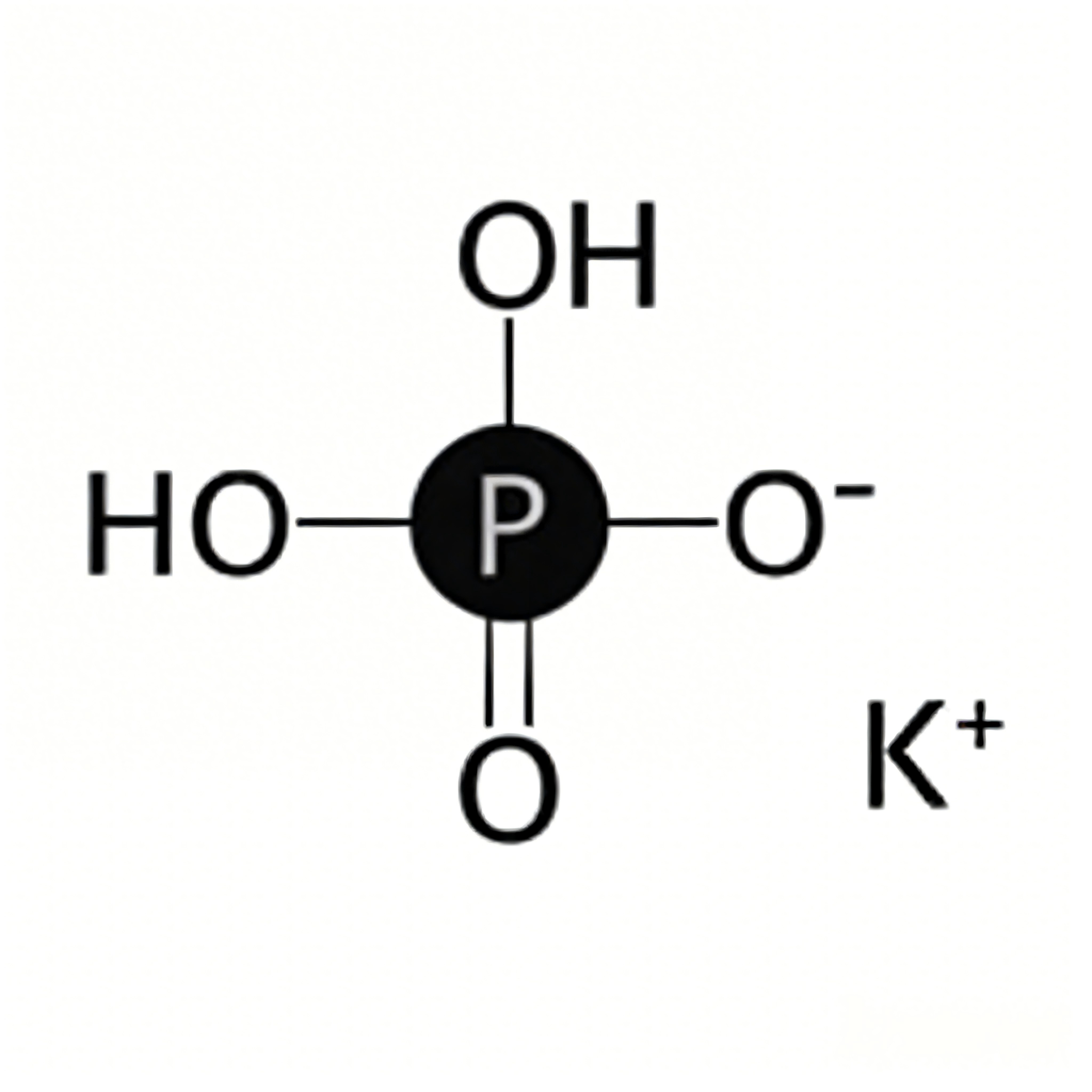 磷酸二氢钾 (MKP) 结构式